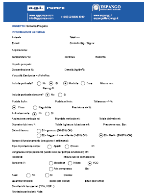 RICHIESTA OFFERTA  -  AGI POMPE