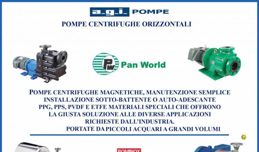 POMPE CENTRIFUGHE ORIZZONTALI A TRASCINAMENTO MAGNETICO O TENUTA MECCANICA