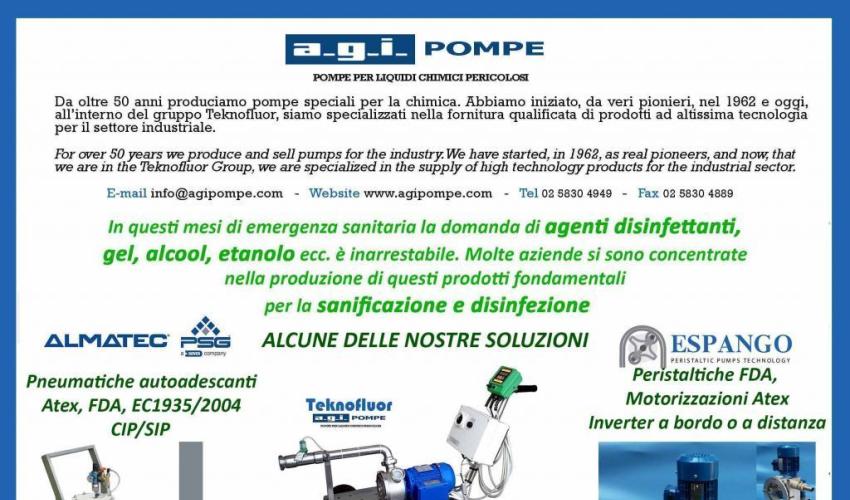 AGI POMPE - POMPE PER GEL DISINFETTANTI