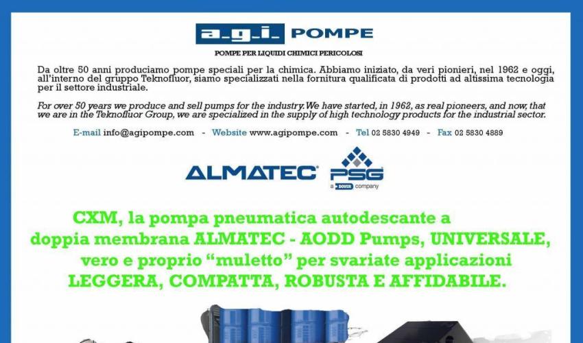 AGI POMPE - ALMATEC "SERIE CXM" - Pompe pneumatiche autoadescanti a doppia membrana
