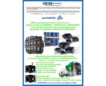 AGI POMPE - ALMATEC "SERIE CXM" - Pompe pneumatiche autoadescanti a doppia membrana