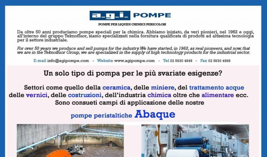 A.G.I. POMPE - POMPE PERISTALTICHE "ABAQUE"